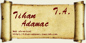 Tihan Adamac vizit kartica